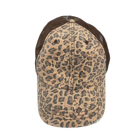 Boutique Cheetah Animal Print Adjustable Strap Mesh Casual Western Hat Cap OSFM - Picture 1 of 6
